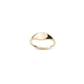 14k Gold Petite Signet Ring