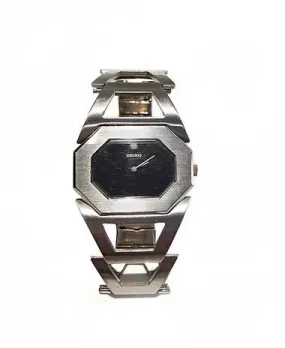 1970s SEIKO BRACELET STAINLES hexagonal dial WRIST WATCH