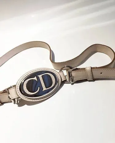 2000s John Galliano for CHRISTIAN DIOR METAL CD LOGO BUCKLE BELT