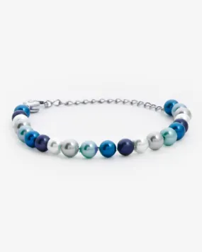 6mm Pearl Bracelet - Blue Multi