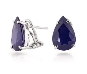 9.3 Carat 14K Solid White Gold Gem Of A Moment Sapphire Earrings