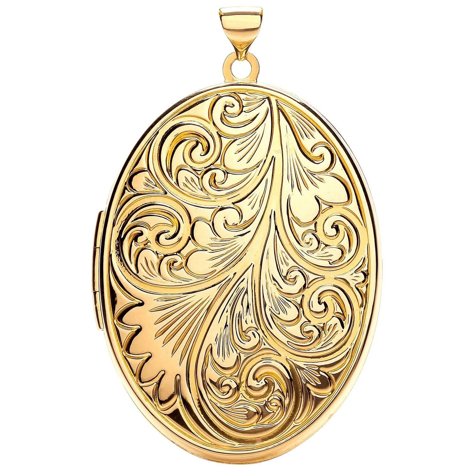 9ct Yellow Gold Oval Shaped Family Locket Pendant Necklace