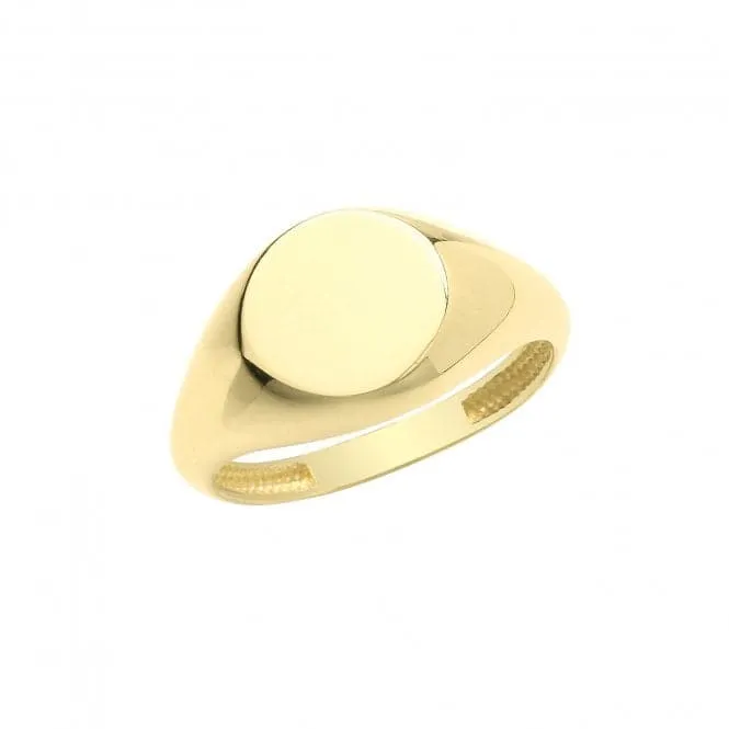 9ct Yellow Gold Round Signet Ring RN940