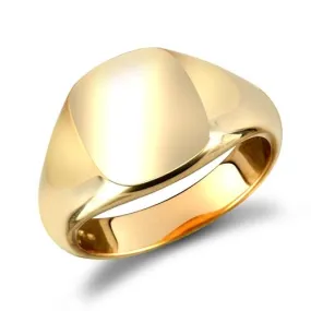 9ct Yellow Gold Square Shaped Plain Signet Ring 12.0g