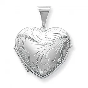 Acotis Silver Locket Heart Shaped Family G6592