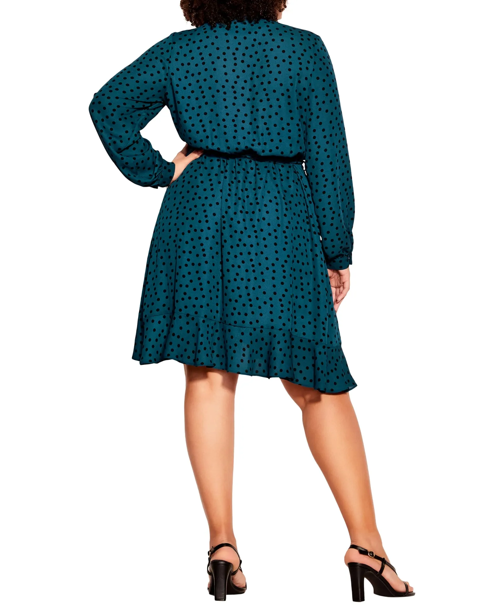 Amber Spot Dress | Teal / Black