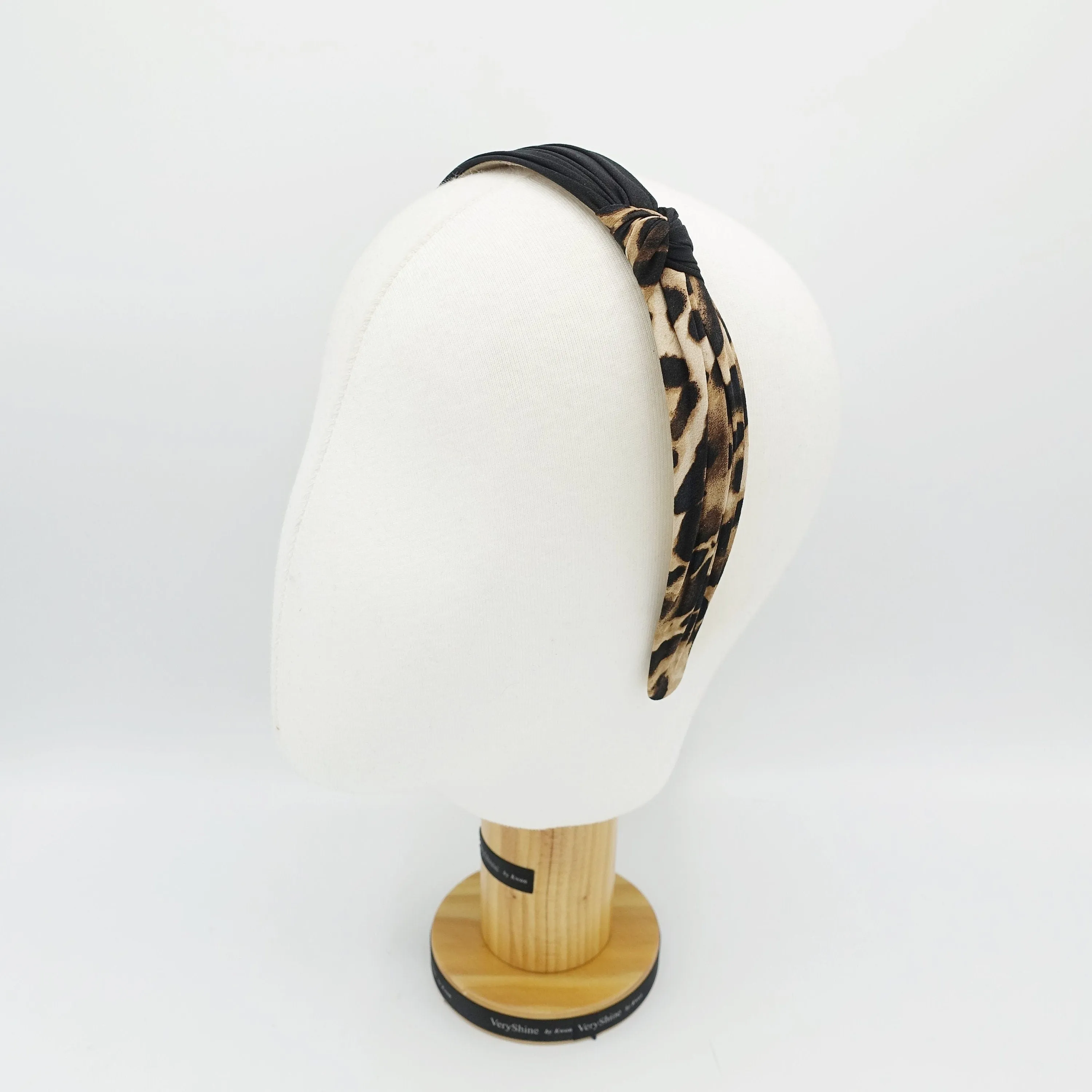 animal print headband two tone knotted hairband leopard python hair accessory for women