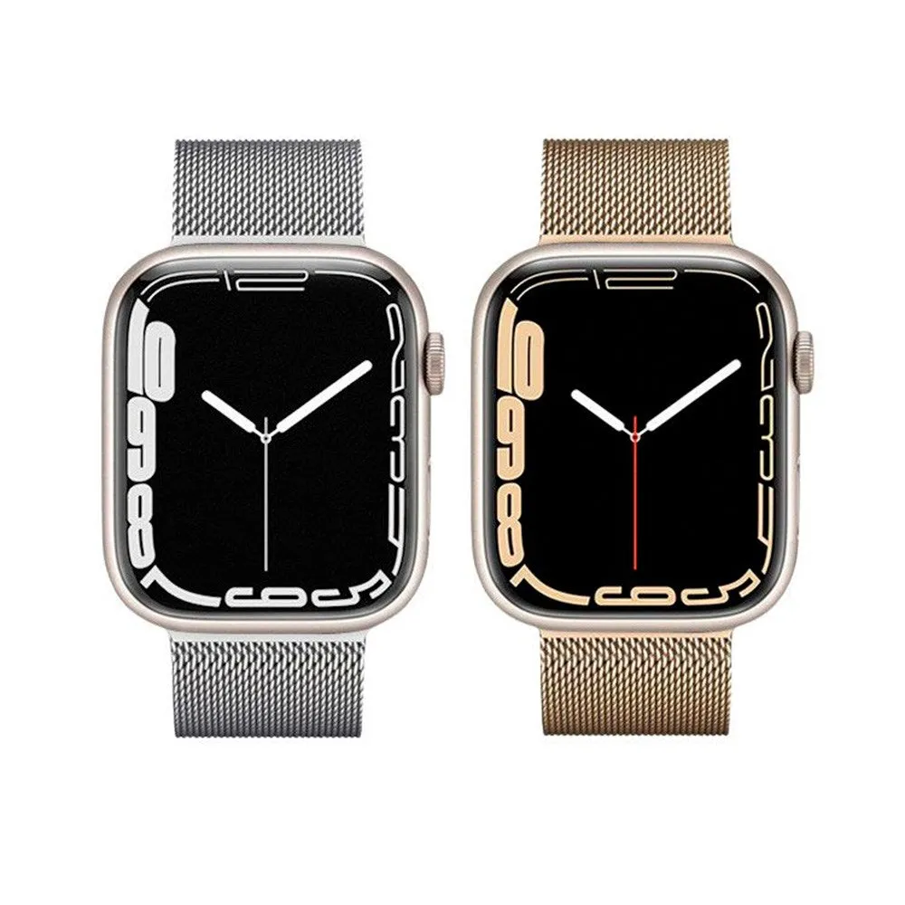 Apple Watch (38/40/SE/41/42mm) Lippa Magnetisk Rustfri Stål Rem - Guld