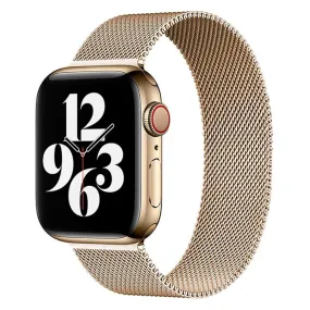 Apple Watch (38/40/SE/41/42mm) Lippa Magnetisk Rustfri Stål Rem - Guld