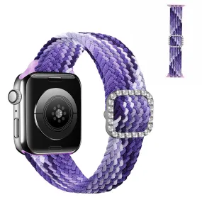 Apple Watch 40mm nylon watch strap in rhinestone buckle - Grape Purple