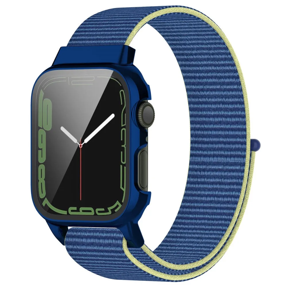 Apple Watch (45mm) nylon watch strap   tempered glass - Ocean Blue