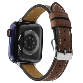 Apple Watch (45mm) retro genuine leather watch strap - Brown