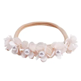 Baby Girl Mini Little Flower Crown Headband in Pink Shadow