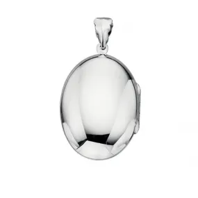 Beginnings Sterling Silver P3531 Large Oval Locket Pendant