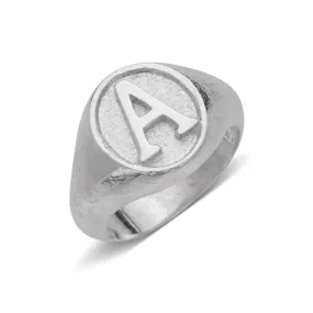 Better Jewelry Classic Signet .925 Sterling Silver Initial Ring