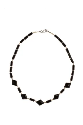 Black Onyx & Pearl Necklace