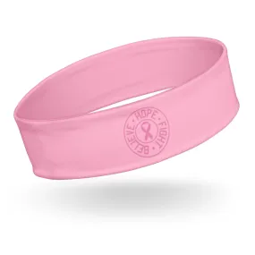 Breast Cancer Awareness Sports Headband Hope Fight Believe Quick Dry Stretch Band