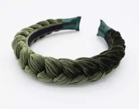 Brooklyn braided velvet headband stylish chunky fashionable hairband for women