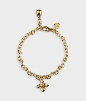 Bumblebee Charm Bracelet / 9 Carat Yellow Gold / No Stones