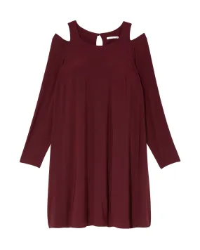 Caribou Knit Dress | Burgundy