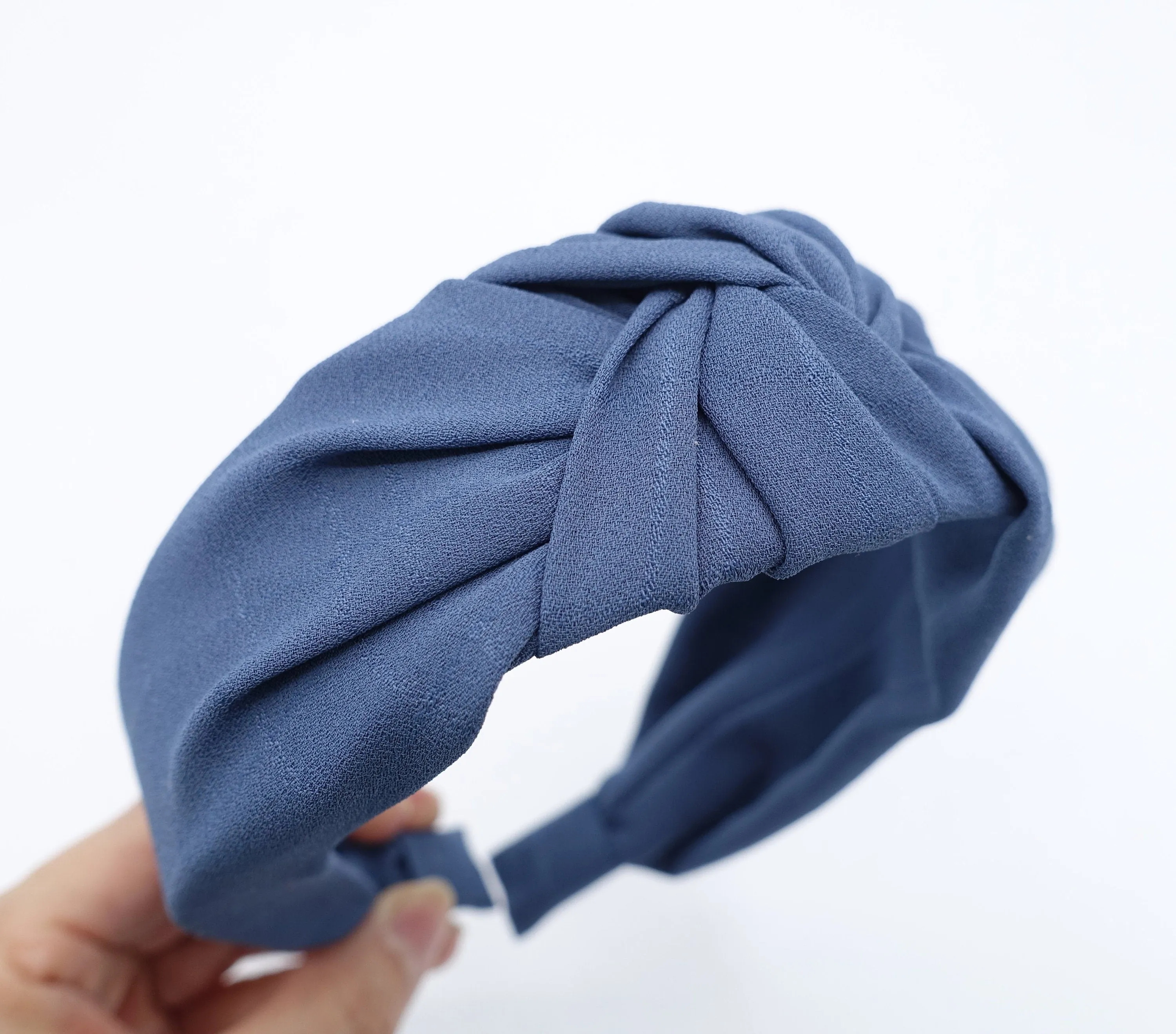 chiffon grid knot headband thin fabric hairband women hair accessory