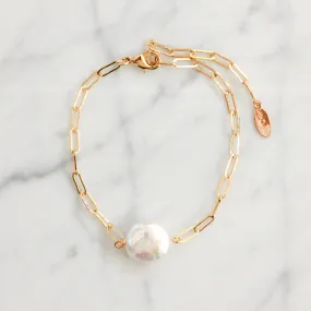 Coin Pearl Clipchain Bracelet