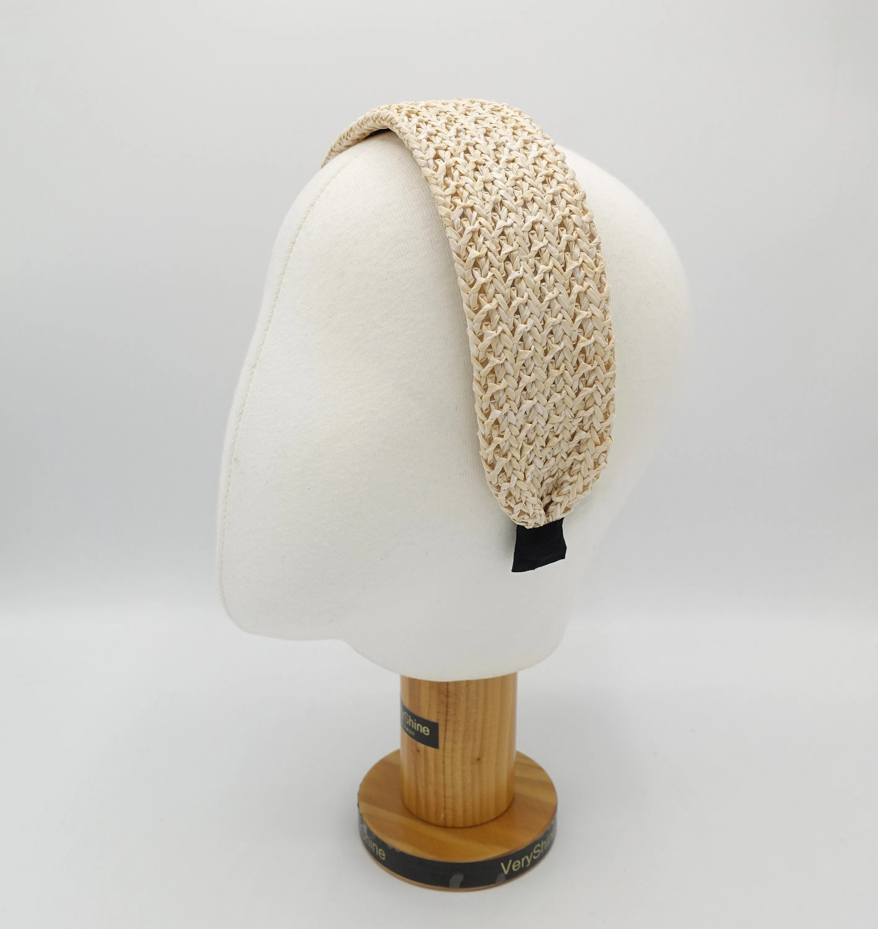 comfortable faux straw flat headband