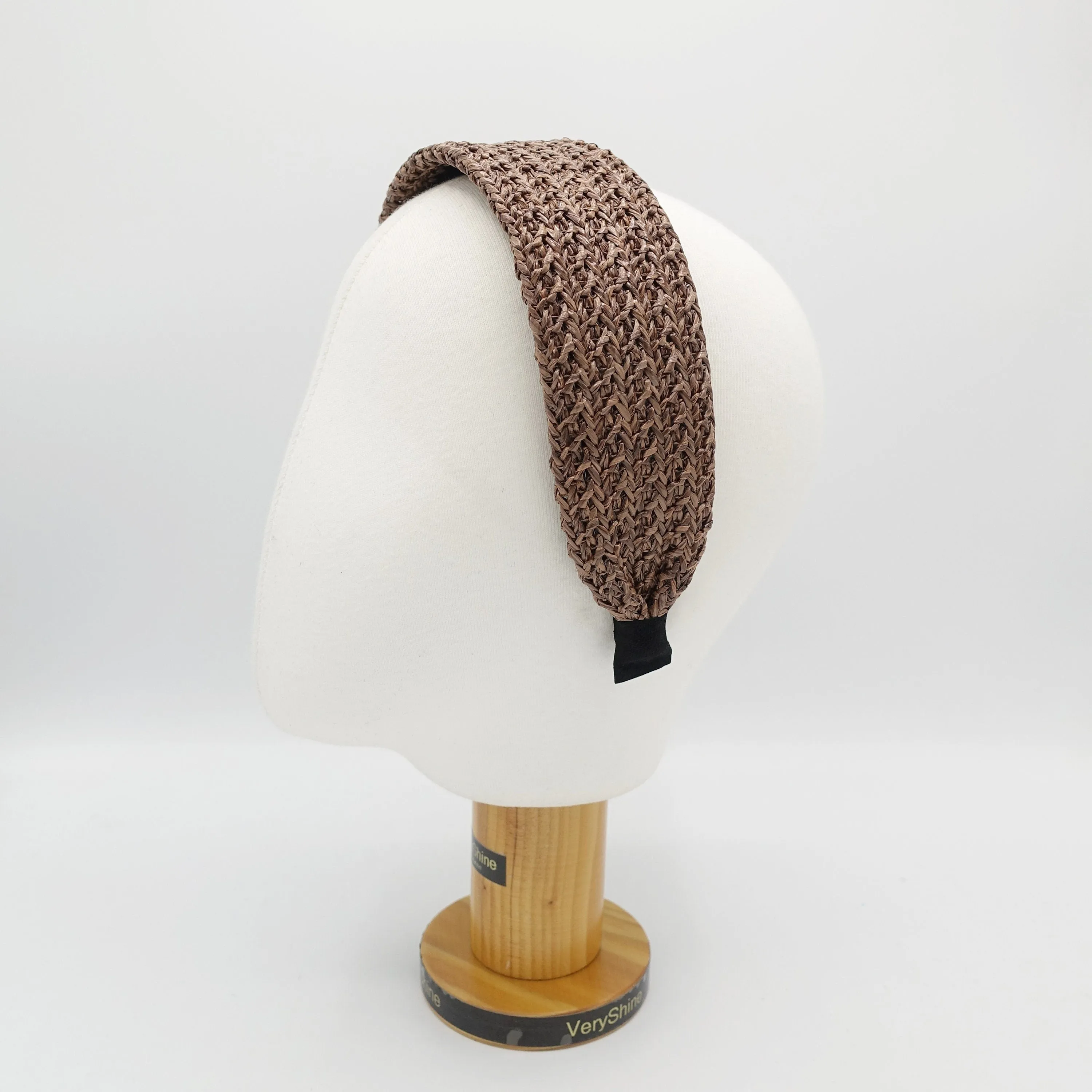 comfortable faux straw flat headband