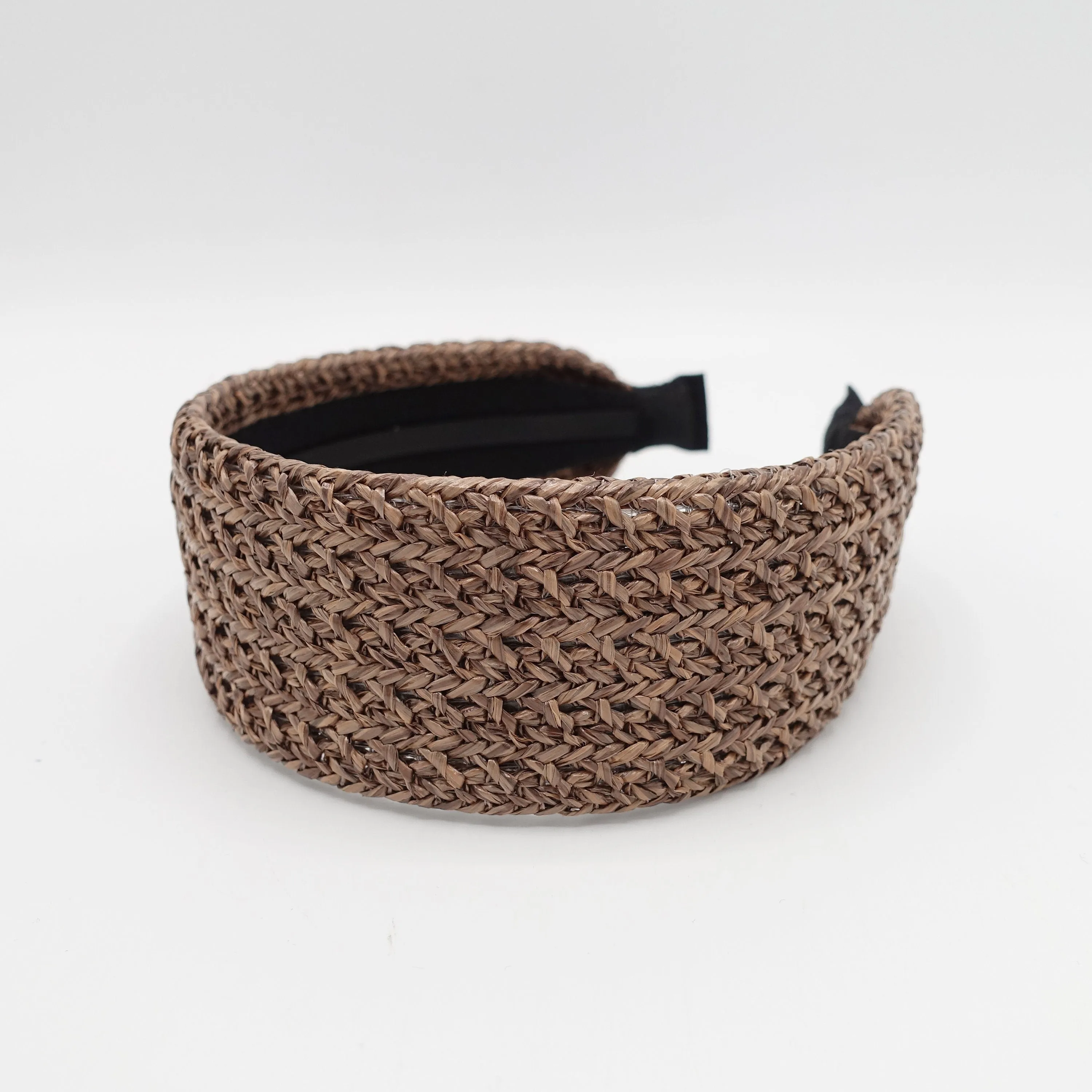 comfortable faux straw flat headband