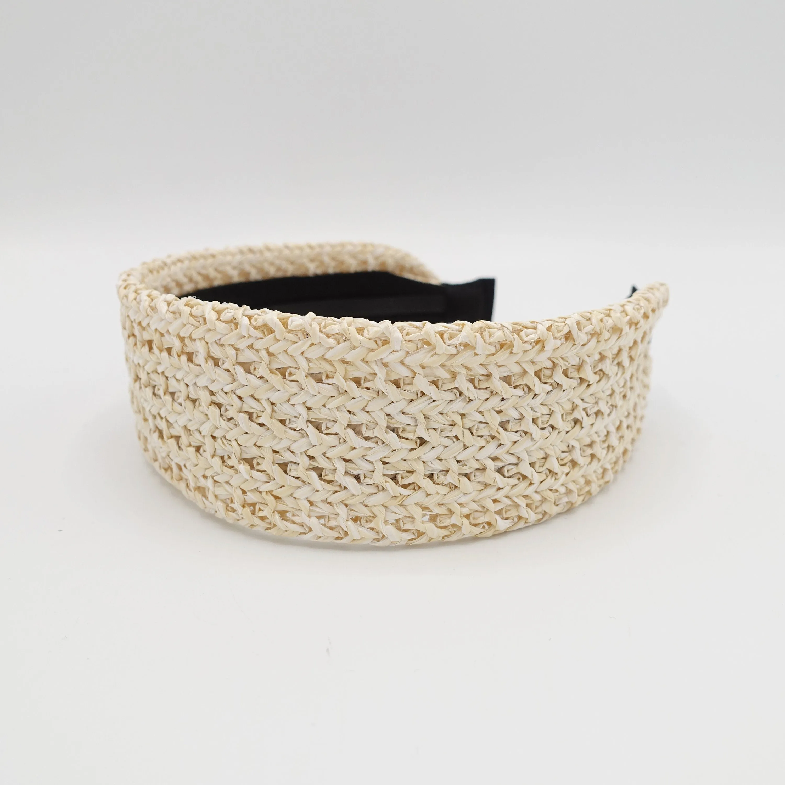 comfortable faux straw flat headband