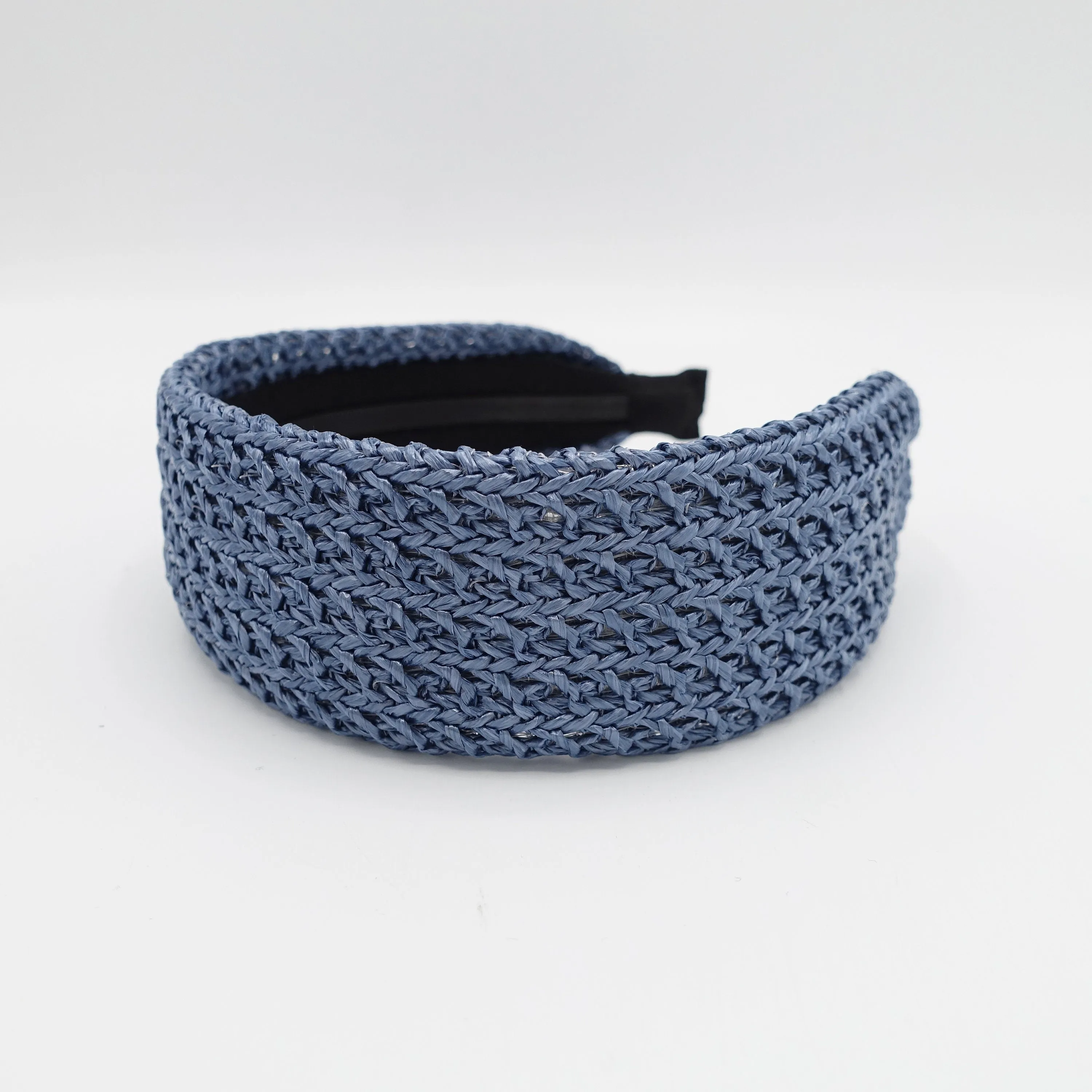 comfortable faux straw flat headband