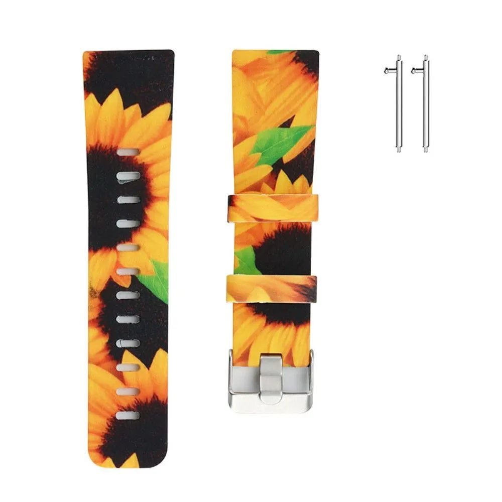 Cool pattern silicone watch strap for Honor MagicWatch 2 46mm / Huawei Watch Magic - Sunflower