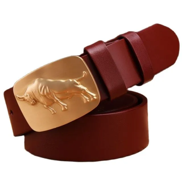 cow solid brass buckle luxury full grain 100% genuine leather 2020 new designer belt men high quality red camel black 3.8 cm red