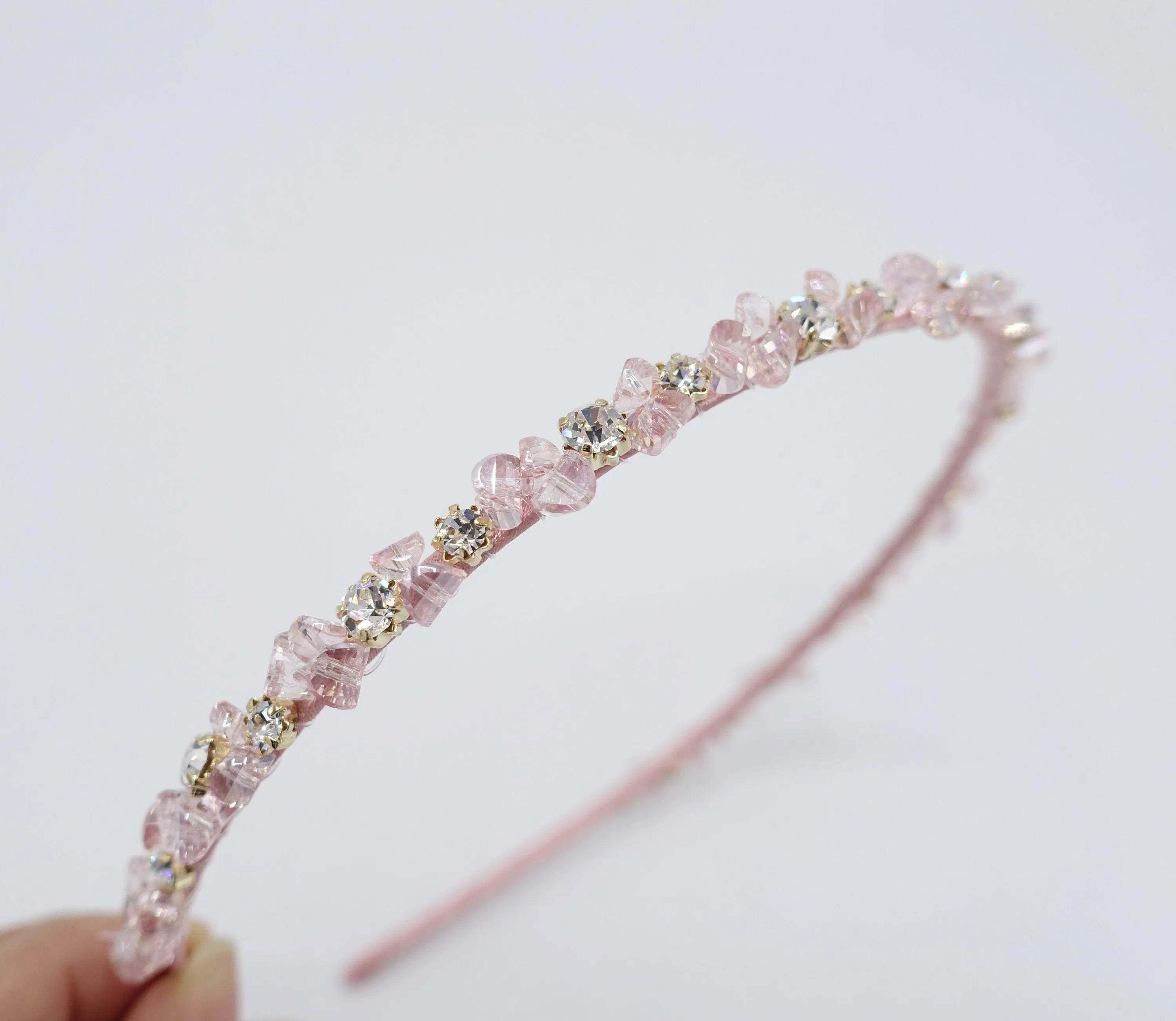 crystal beads rhinestone headband, thin crystal headband, occasion headbands for women airband for women