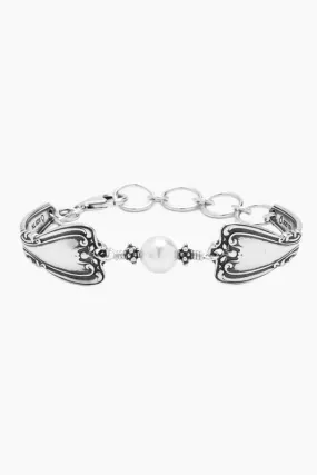 Daphne Sterling Silver Bracelet with Crystal Pearl