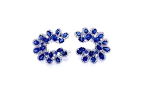 Earrings 18kt Gold Look-At-Me Sapphire & Diamonds