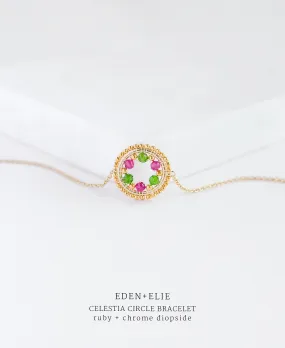 EDEN   ELIE Celestia Circle Bracelet - Ruby   Chrome Diopside