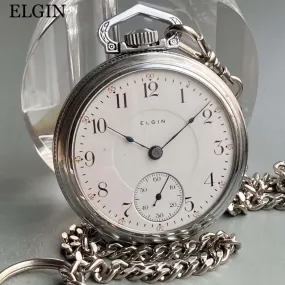 Elgin Pocket Watch 1950s Antique Manual 53mm Vintage