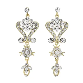 Everly Crystal Drop Earrings - available in silver & gold