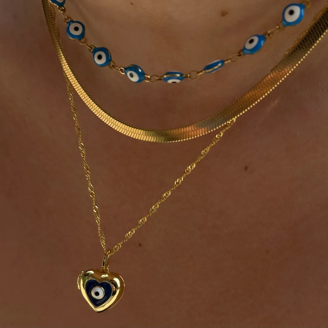 Evil Eye Locket Necklace