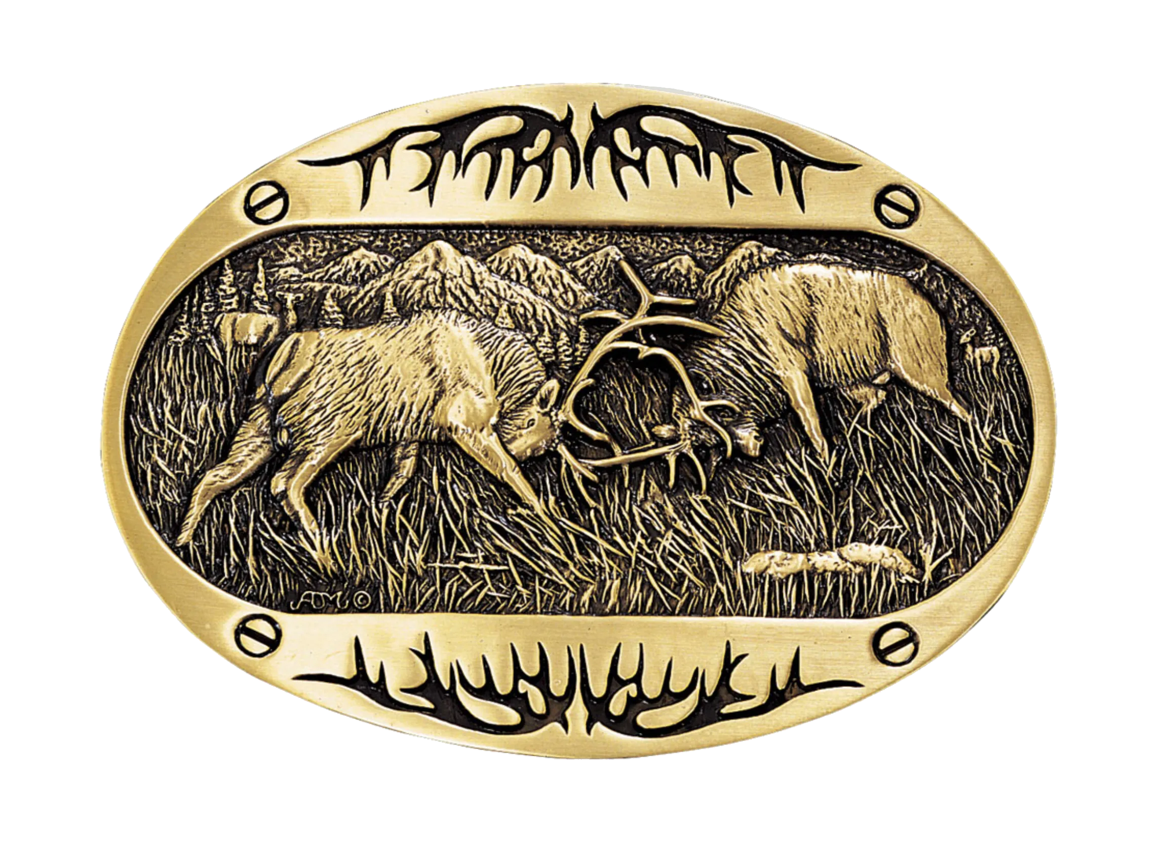 Fighting Elk Buckle