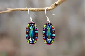 Firefly Jewelry Earrings, Emma Large Oval in Multi-Color