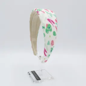 flower abstract print headband padded hairband for women