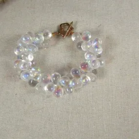 Frosted Teardrop Beaded Bracelet