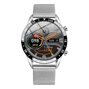 Full Circle Touch Screen Steel Band Luxury Bluetooth Call Men Smart Watch Waterproof Sport Activity Fitness Watch Box