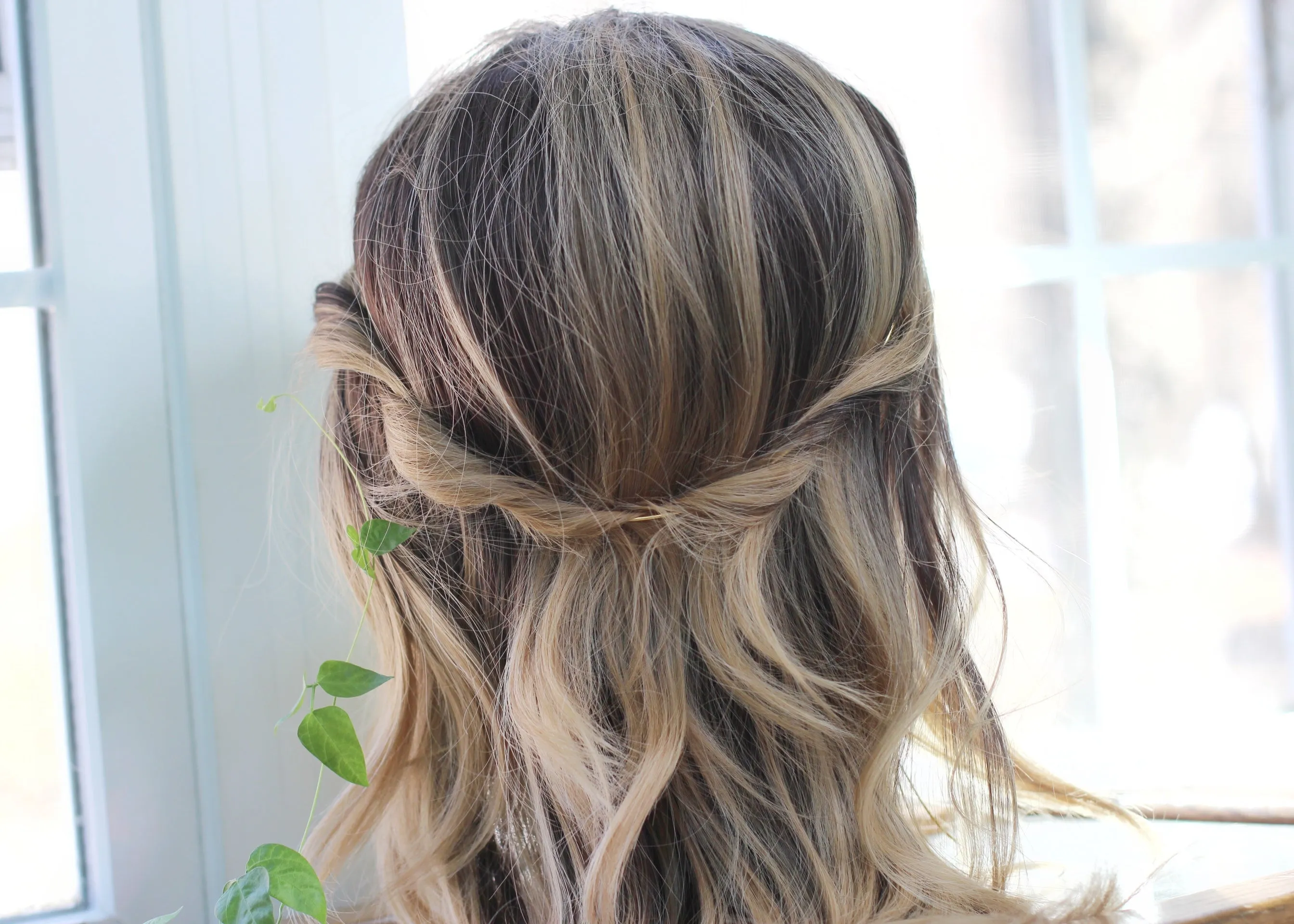 Full Ginkgo Leaves with Pearls Goddess Crown