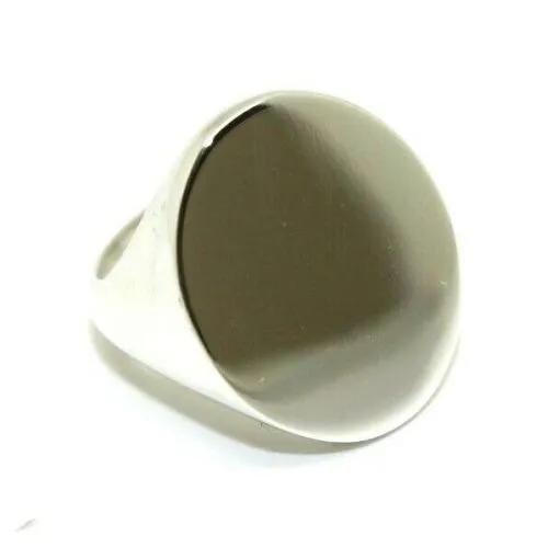 Genuine Size 6 / M Sterling Silver Solid Heavy Signet Ring 20mm X 16mm