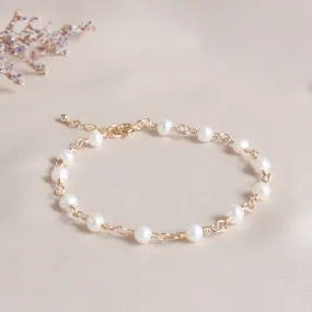 Gold and Freshwater Pearl Bracelet