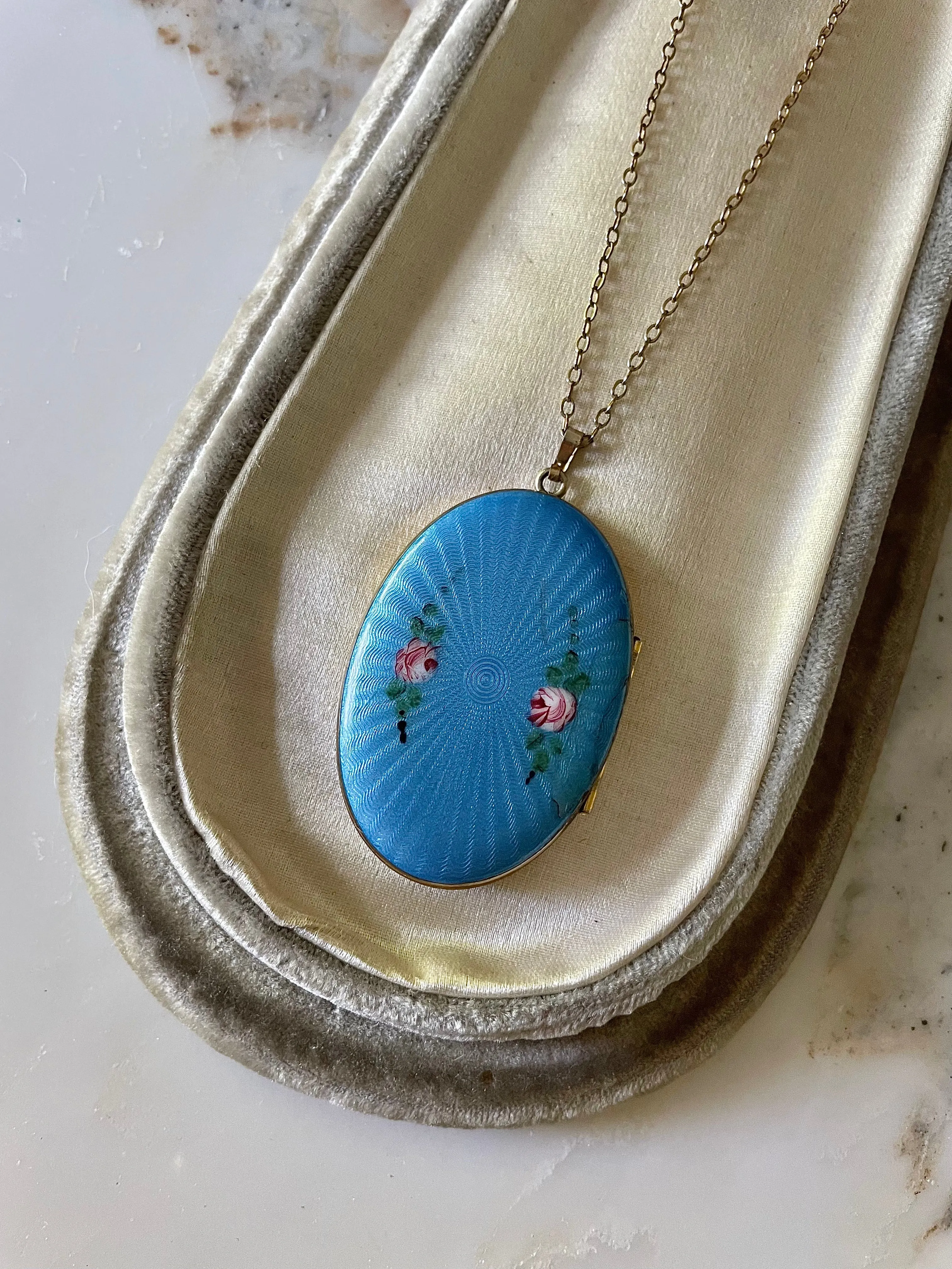 Hand-painted Enamel Locket | 1920s