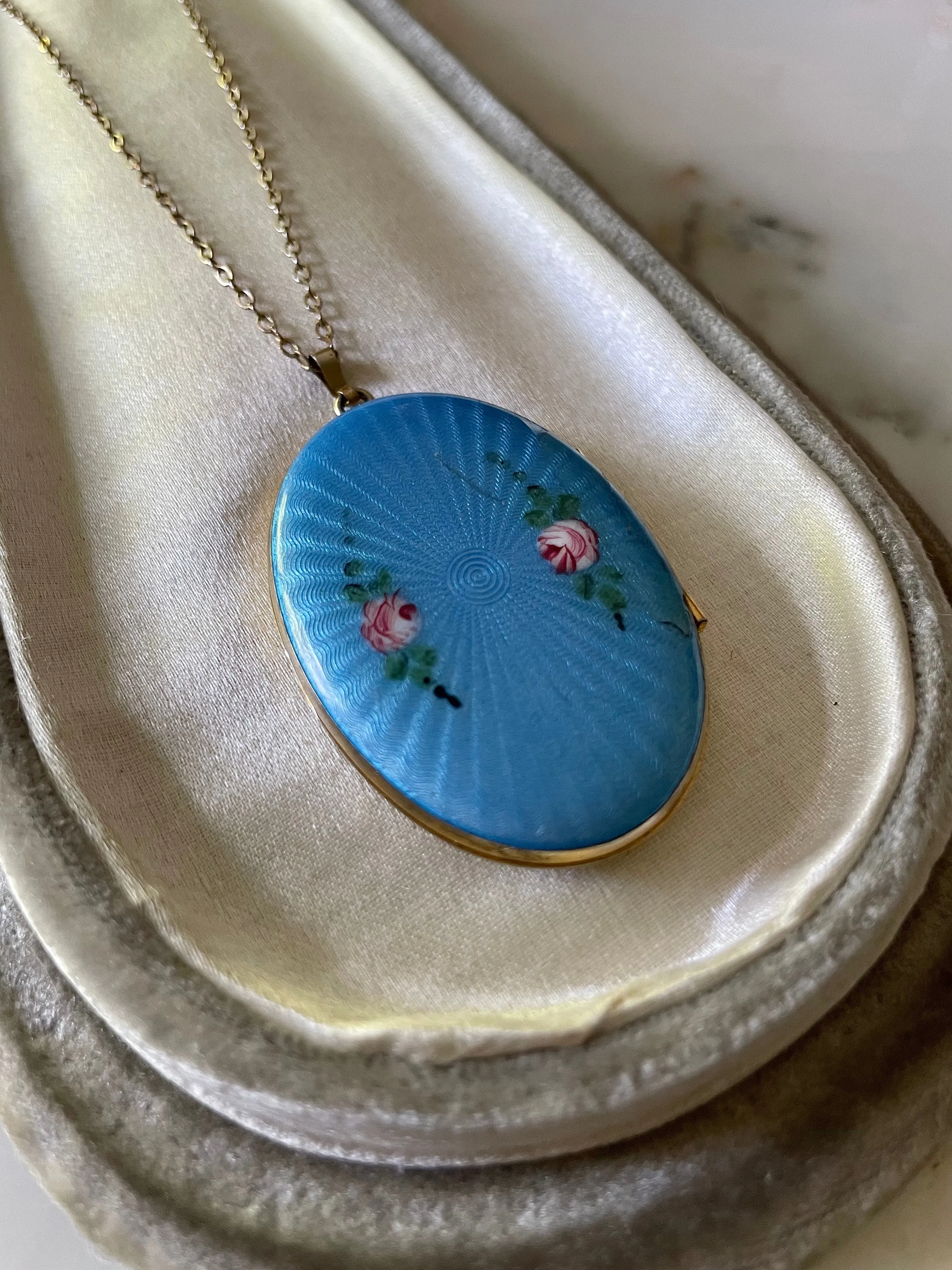 Hand-painted Enamel Locket | 1920s